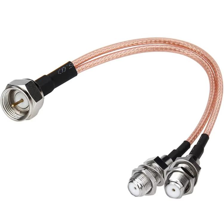 Cavo RF coassiale F-Splitter F maschio a doppio splitter femmina, 15cm, 30cm, 50cm
