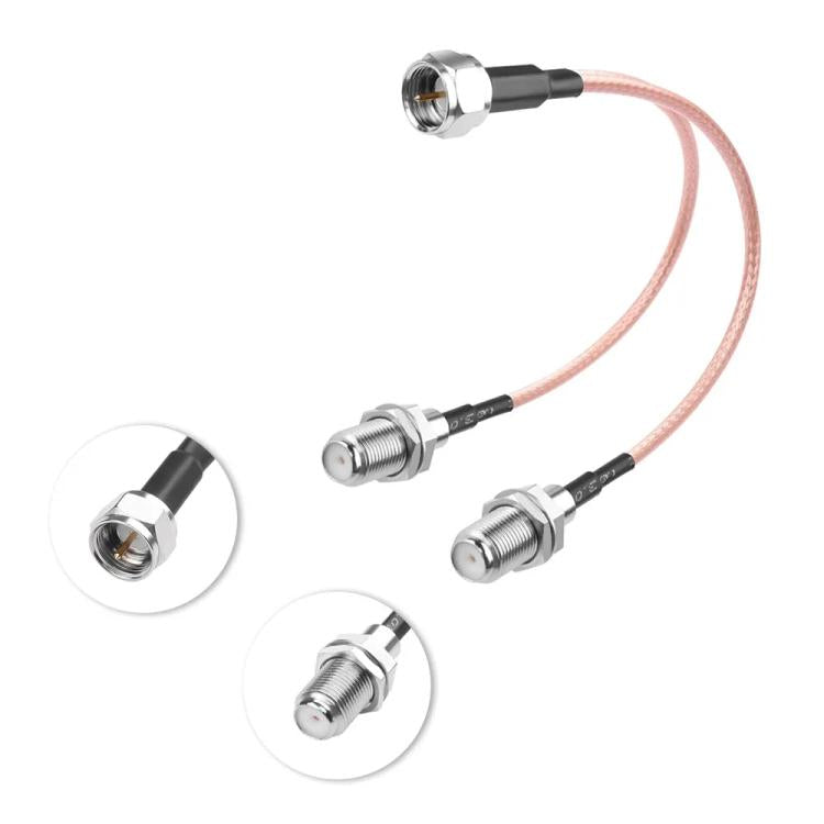Cavo RF coassiale F-Splitter F maschio a doppio splitter femmina, 15cm, 30cm, 50cm