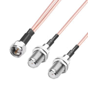 Cavo RF coassiale F-Splitter F maschio a doppio splitter femmina, 15cm, 30cm, 50cm
