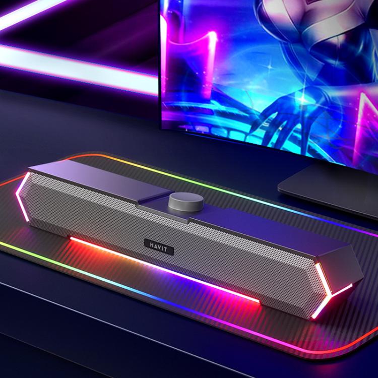 Altoparlante cablato per computer desktop con effetto di illuminazione RGB Havit M19, Black Standard Version, White Standard Version, Black Bluetooth Version, Bluetooth Microphone Version