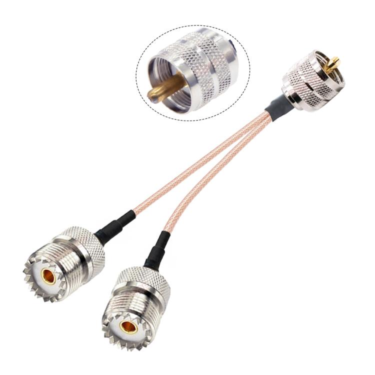 Cavo adattatore UHF PL-259 maschio a 2 femmine RG316