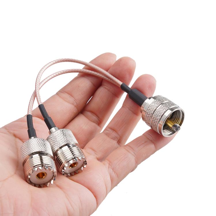 Cavo adattatore UHF PL-259 maschio a 2 femmine RG316