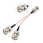 Adattatore UHF femmina a 2 femmine tipo Y PL-259 SO239
