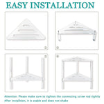 Supporto cavo per vaso doccia triangolare in acrilico
