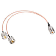 Cavo adattatore UHF femmina a 2 UHF maschio 1 in 2 SO239 a PL259Y, 15cm, 20cm, 30cm