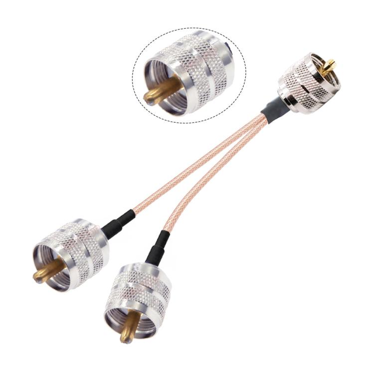 Cavo adattatore UHF maschio a doppio UHF maschio diviso 1 in 2 SO239 a PL259Y RG316, 15cm, 20cm, 30cm