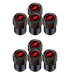 2 set di tappi valvola pneumatici in alluminio per modifica auto, Graphic Model, Alphabet Model, Red Logo, Blue Logo