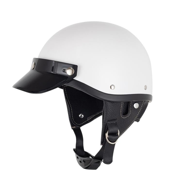 Visiera per casco da motociclista retrò a 3 bottoni, protezione parasole, mezza visiera per casco