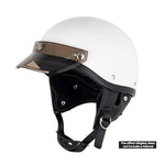 Visiera per casco da motociclista retrò a 3 bottoni, protezione parasole, mezza visiera per casco