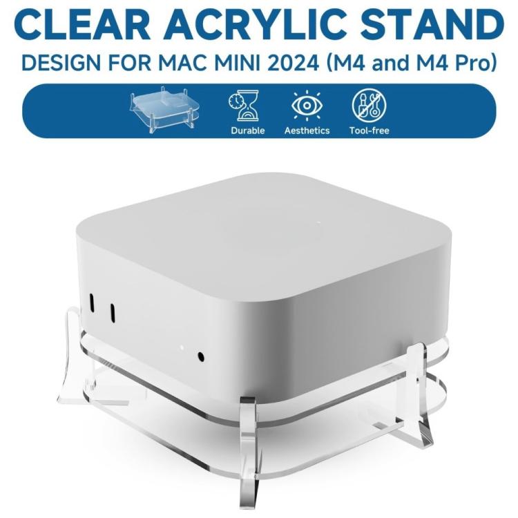 Per supporto di archiviazione in acrilico da tavolo MAC Mini M4