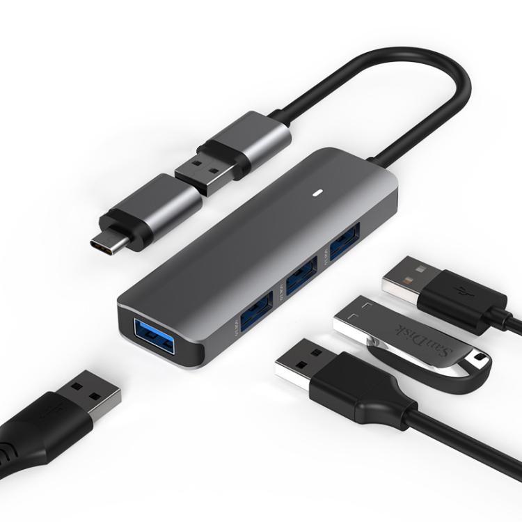 Stazione di docking HUB multifunzionale Blueendless Type-C Expansion Dock, 4-in-1 USB3.0 x 4, 5-in-1 USB3.0 x 3 + SD/TF3.0