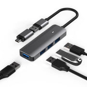 Stazione di docking HUB multifunzionale Blueendless Type-C Expansion Dock, 4-in-1 USB3.0 x 4, 5-in-1 USB3.0 x 3 + SD/TF3.0