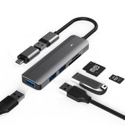 Stazione di docking HUB multifunzionale Blueendless Type-C Expansion Dock, 4-in-1 USB3.0 x 4, 5-in-1 USB3.0 x 3 + SD/TF3.0