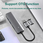 Stazione di docking HUB multifunzionale Blueendless Type-C Expansion Dock, 4-in-1 USB3.0 x 4, 5-in-1 USB3.0 x 3 + SD/TF3.0