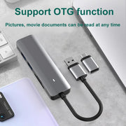 Stazione di docking HUB multifunzionale Blueendless Type-C Expansion Dock, 4-in-1 USB3.0 x 4, 5-in-1 USB3.0 x 3 + SD/TF3.0