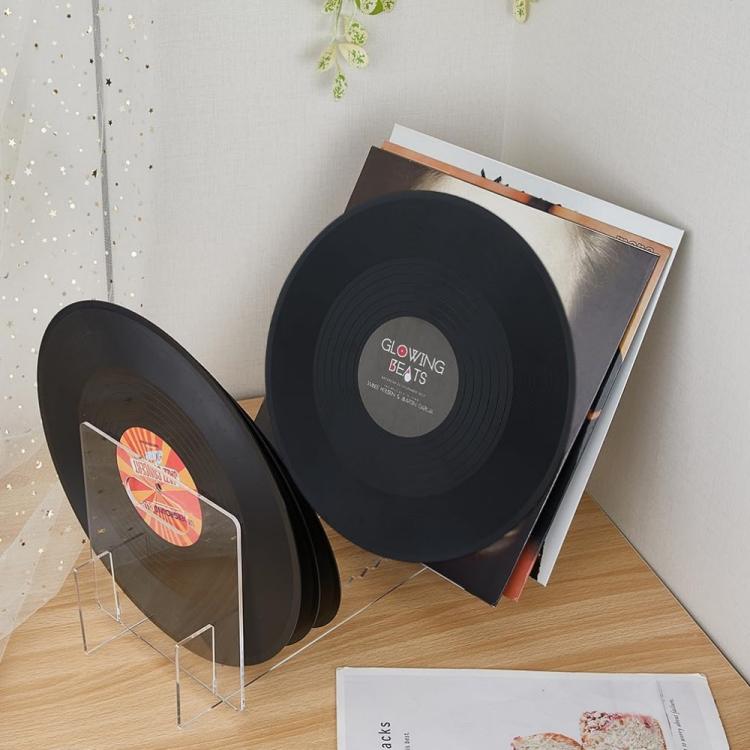 Supporto per CD in vinile in acrilico rimovibile da tavolo, espositore per album e libri