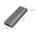 Blueendless 2818SN M.2 Nvme / Sata Dual-protocol Mobile Hard Disk Box, with Type-C to USB-A Cable, with 2-in-1 Cable