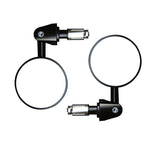 2 pezzi/set specchietto retrovisore per moto modificato retrò pieghevole rotondo e-bike universale specchio retrovisore riflettore, Flat, Convex