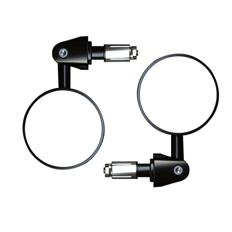 2 pezzi/set specchietto retrovisore per moto modificato retrò pieghevole rotondo e-bike universale specchio retrovisore riflettore, Flat, Convex
