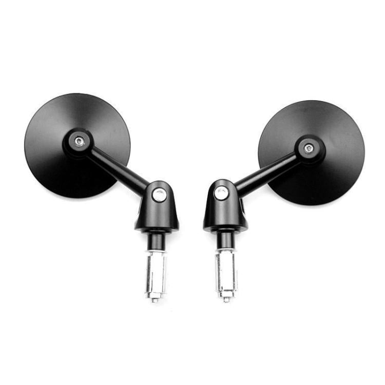 2 pezzi/set specchietto retrovisore per moto modificato retrò pieghevole rotondo e-bike universale specchio retrovisore riflettore, Flat, Convex