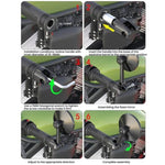 2 pezzi/set specchietto retrovisore per moto modificato retrò pieghevole rotondo e-bike universale specchio retrovisore riflettore, Flat, Convex