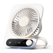 Ventilatore da tavolo a parete a 199 velocità con maniglia e luce integrata, aromaterapia in cotone