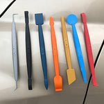 Strumento per la rifinitura dei bordi dell'involucro dell'auto, pellicola solare con kit raschietto magnetico, 7pcs /Set