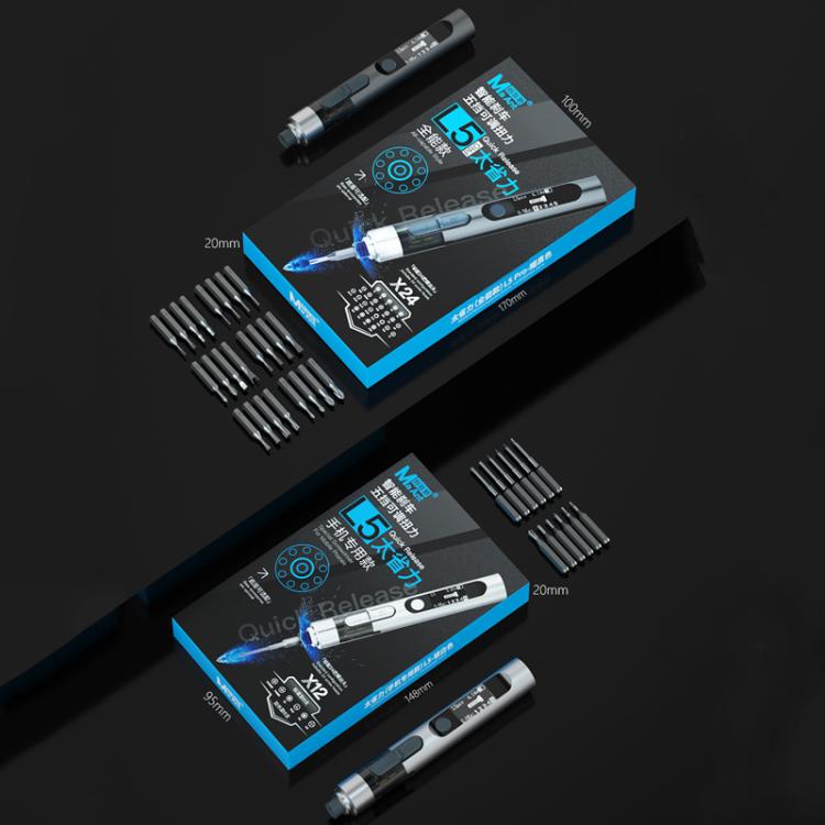 Set di cacciaviti elettrici multifunzione per la riparazione di telefoni cellulari, MaAnt L5Pro With 24 Batches, MaAnt L5 With 12 Batches