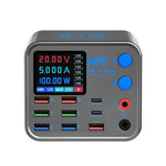 MaAnt DianBa No.1 Pro Caricabatterie multiporta 9 porte con display digitale Caricabatterie wireless, DianBa No.1 Pro, EU Plug