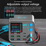 MaAnt DianBa No.1 Pro Caricabatterie multiporta 9 porte con display digitale Caricabatterie wireless, DianBa No.1 Pro, EU Plug