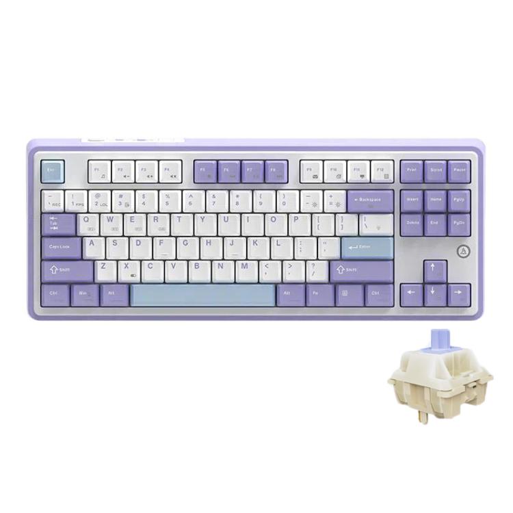 Tastiera meccanica wireless Bluetooth Ajazz AK870 Tri-mode RGB Tastiera da gioco fai da te personalizzata Hot Swap, Flying Fish Axis Purple, Flying Fish Axis Black, Gift Axis Purple, Gift Axis Black, Flying Fish Axis Gradient Blue����������������������...