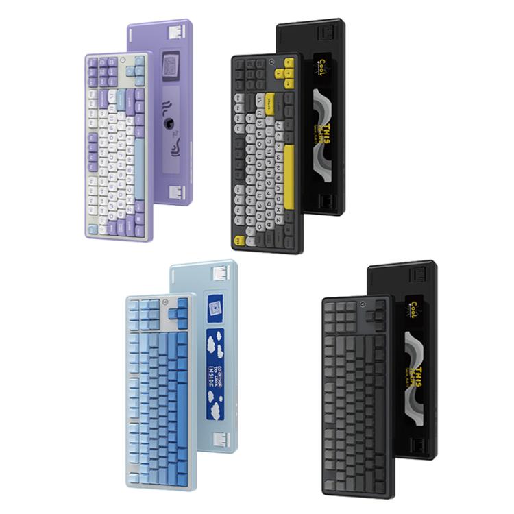 Tastiera meccanica wireless Bluetooth Ajazz AK870 Tri-mode RGB Tastiera da gioco fai da te personalizzata Hot Swap, Flying Fish Axis Purple, Flying Fish Axis Black, Gift Axis Purple, Gift Axis Black, Flying Fish Axis Gradient Blue����������������������...