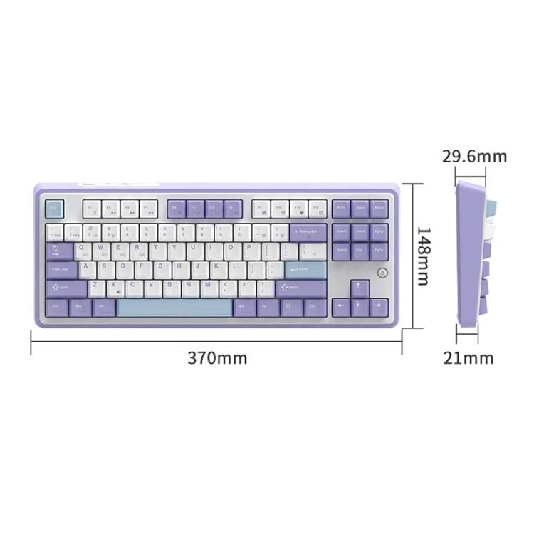 Tastiera meccanica wireless Bluetooth Ajazz AK870 Tri-mode RGB Tastiera da gioco fai da te personalizzata Hot Swap, Flying Fish Axis Purple, Flying Fish Axis Black, Gift Axis Purple, Gift Axis Black, Flying Fish Axis Gradient Blue����������������������...