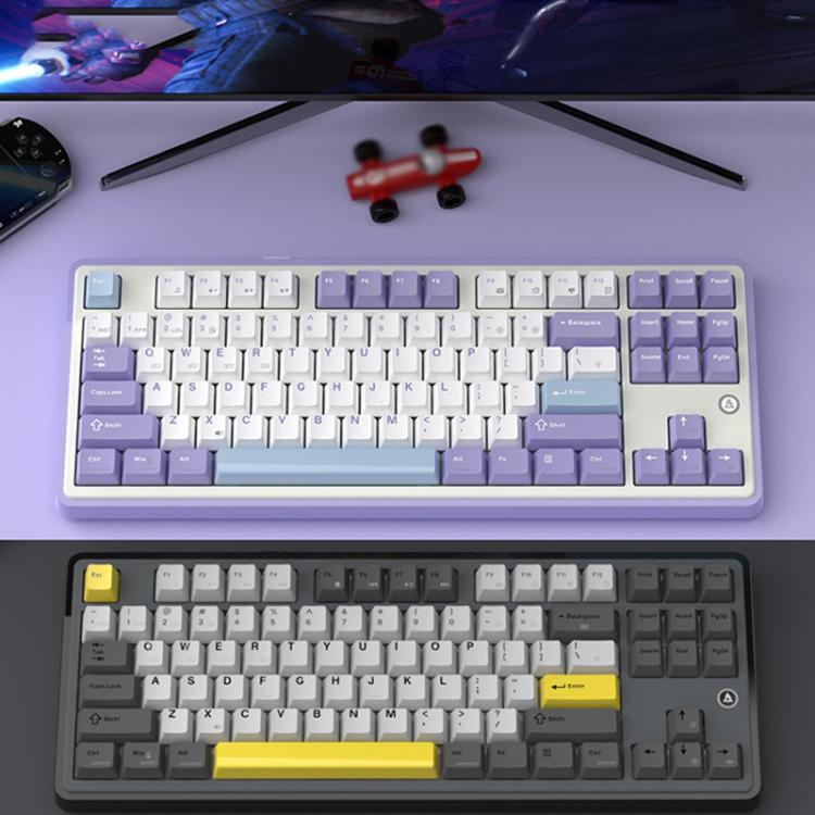 Tastiera meccanica wireless Bluetooth Ajazz AK870 Tri-mode RGB Tastiera da gioco fai da te personalizzata Hot Swap, Flying Fish Axis Purple, Flying Fish Axis Black, Gift Axis Purple, Gift Axis Black, Flying Fish Axis Gradient Blue����������������������...
