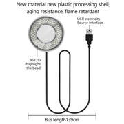 Lampada a LED polarizzata ad anello per microscopio per riparazione di telefoni cellulari, 96 perline, luci di riempimento antiriflesso, MY-038 96 Beads