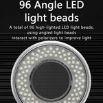 Lampada a LED polarizzata ad anello per microscopio per riparazione di telefoni cellulari, 96 perline, luci di riempimento antiriflesso, MY-038 96 Beads