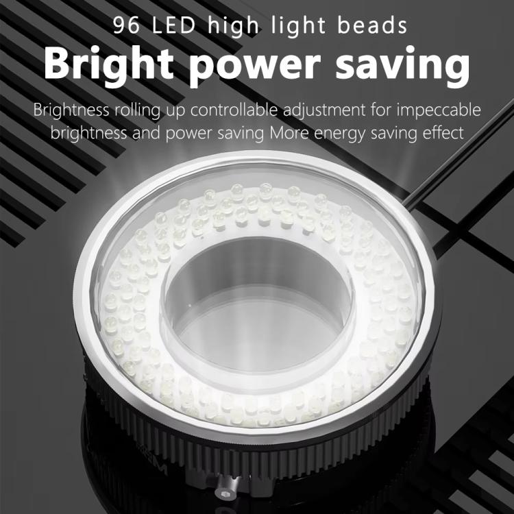 Lampada a LED polarizzata ad anello per microscopio per riparazione di telefoni cellulari, 96 perline, luci di riempimento antiriflesso, MY-038 96 Beads