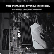 Dissipatore di calore in alluminio per radiatore SSD NVME M.2 2280 FinalCool per PC desktop PS5, M.2 2280 Black, M.2 2280 Silver, M.2 2280 Red