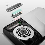 Per PS5 Slim / Pro FinalCool M.2 2280 NVME SSD Radiatore Dissipatore di calore in lega di alluminio integrato, M.2 2280 NVME SSD Radiator