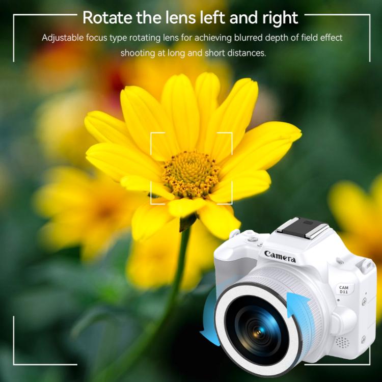 Mini telecamera digitale portatile Ultra HD 2K da 48 milioni di pixel, Black, White, White+Fill Light, Black+Fill Light