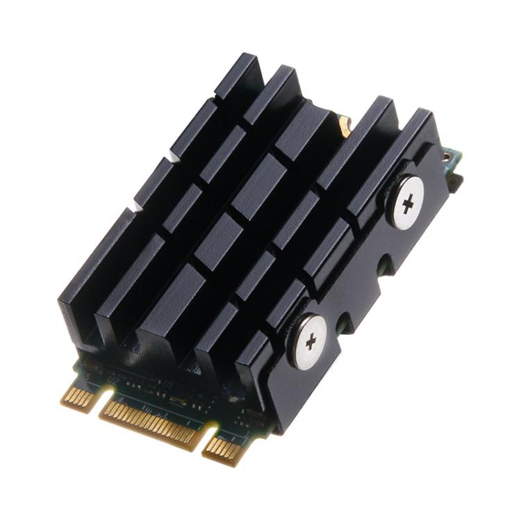 Dissipatore di calore per unità a stato solido SSD M.2 2242 FinalCool Radiatore in alluminio, M.2 2242 Black