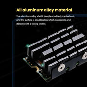 Dissipatore di calore per unità a stato solido SSD M.2 2242 FinalCool Radiatore in alluminio, M.2 2242 Black