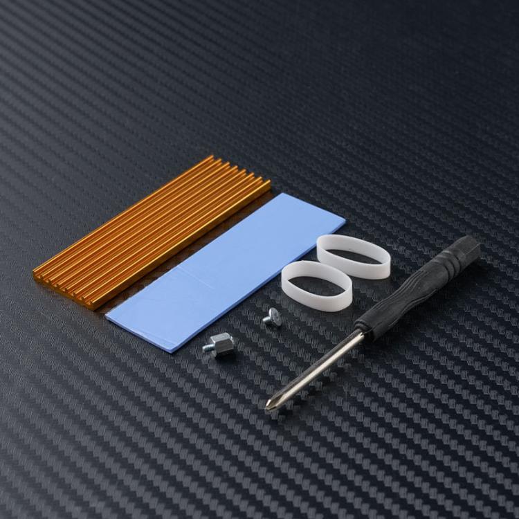 Dissipatore di calore SSD FinalCool M.2 2280 NVMe Radiatore unità a stato solido, XN80 M.2 2280 Gold, XN80 M.2 2280 Black