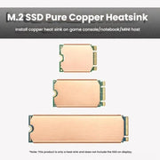 Dissipatore di calore SSD in rame puro per console di gioco / laptop / mini host, FinalCool M.2 2242, FinalCool M.2 2280