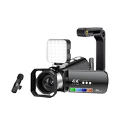 Videocamera digitale WiFi HD 4K senza luce e visione notturna colorata, Black, Black + Fill Light, Black + Lens Hood, Black + Wireless Noise Reduction Microphone, Black + Bracket, Black 4pcs /Set, Red, Red + Fill Light, Red + Lens Hood                 ...