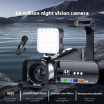 Videocamera digitale WiFi HD 4K con microfono wireless