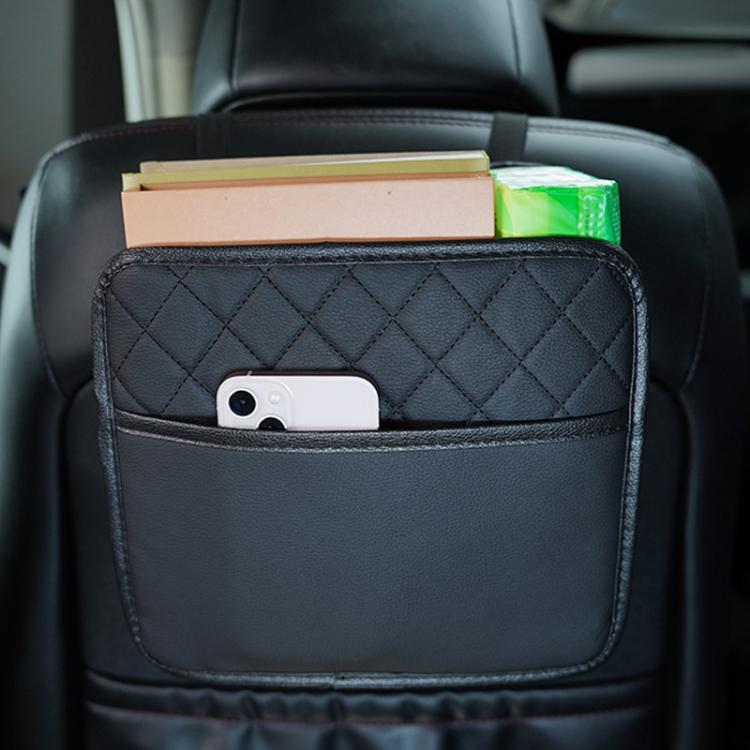 Borsa portaoggetti multifunzionale per sedile posteriore auto, cestino per rifiuti in pelle per auto, prodotti decorativi