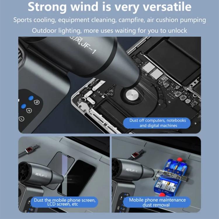Soffiatore per polvere portatile per auto Hurricane Turbo Fan ad alta velocità e senza spazzole, JF-1