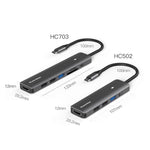 Stazione di aggancio multifunzionale di tipo C Blueendless, 5-in-1 HDMI + PD + USB3.0 + USB2.0 x 2, 7-in-1 HDMI + PD + USB3.0 + USB2.0 x 2 + SD + TF