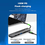Stazione di aggancio multifunzionale di tipo C Blueendless, 5-in-1 HDMI + PD + USB3.0 + USB2.0 x 2, 7-in-1 HDMI + PD + USB3.0 + USB2.0 x 2 + SD + TF